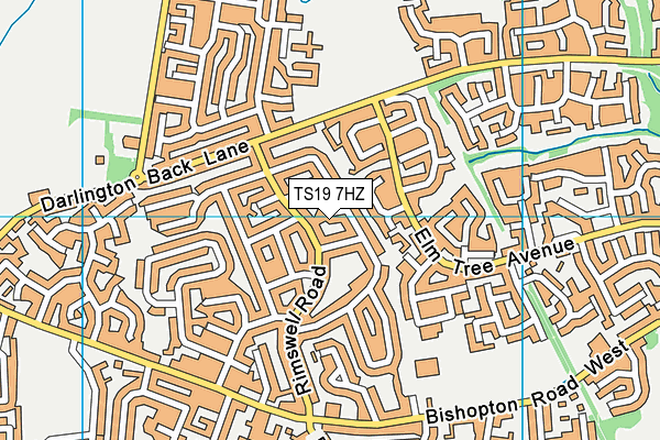 TS19 7HZ map - OS VectorMap District (Ordnance Survey) TS19 7HZ map - OS VectorMap District (Ordnance Survey)