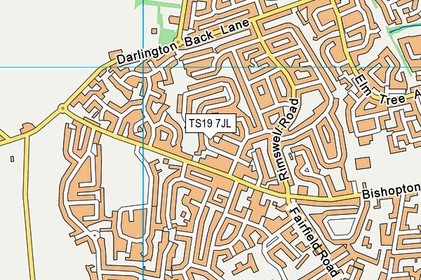 TS19 7JL map - OS VectorMap District (Ordnance Survey) TS19 7JL map - OS VectorMap District (Ordnance Survey)