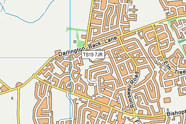 TS19 7JR map - OS VectorMap District (Ordnance Survey) TS19 7JR map - OS VectorMap District (Ordnance Survey)