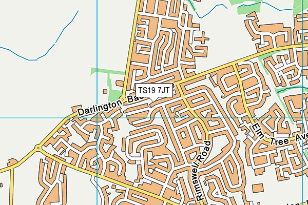 TS19 7JT map - OS VectorMap District (Ordnance Survey) TS19 7JT map - OS VectorMap District (Ordnance Survey)