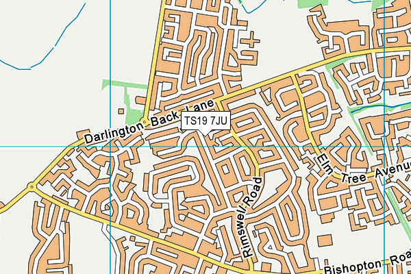 TS19 7JU map - OS VectorMap District (Ordnance Survey) TS19 7JU map - OS VectorMap District (Ordnance Survey)