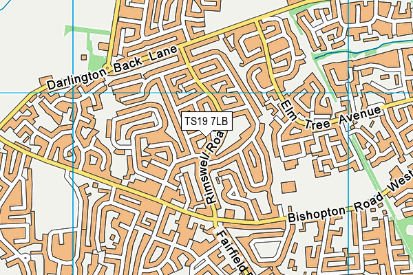 TS19 7LB map - OS VectorMap District (Ordnance Survey) TS19 7LB map - OS VectorMap District (Ordnance Survey)