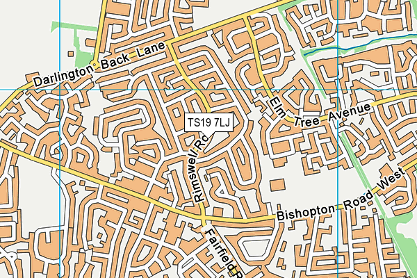 TS19 7LJ map - OS VectorMap District (Ordnance Survey) TS19 7LJ map - OS VectorMap District (Ordnance Survey)
