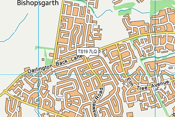 TS19 7LQ map - OS VectorMap District (Ordnance Survey)