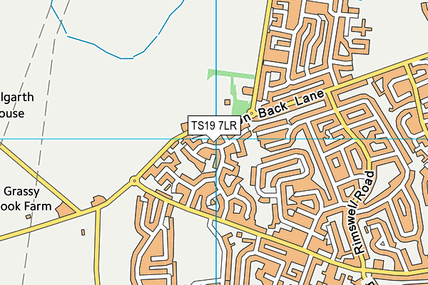 TS19 7LR map - OS VectorMap District (Ordnance Survey) TS19 7LR map - OS VectorMap District (Ordnance Survey)