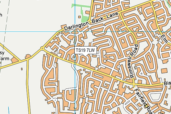 TS19 7LW map - OS VectorMap District (Ordnance Survey) TS19 7LW map - OS VectorMap District (Ordnance Survey)