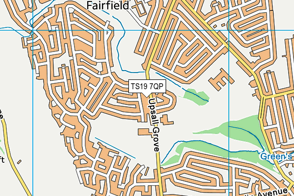 TS19 7QP map - OS VectorMap District (Ordnance Survey) TS19 7QP map - OS VectorMap District (Ordnance Survey)
