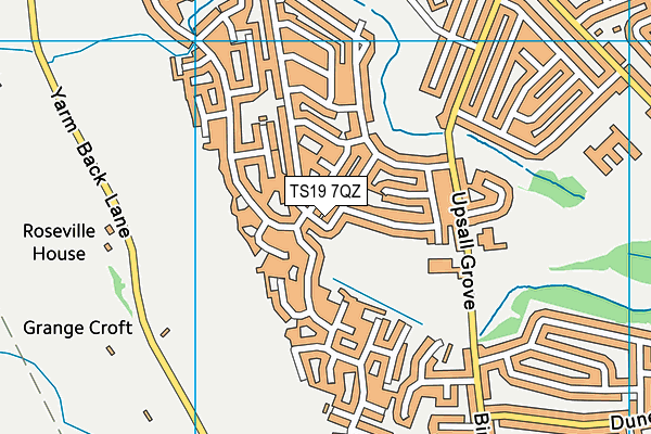 TS19 7QZ map - OS VectorMap District (Ordnance Survey) TS19 7QZ map - OS VectorMap District (Ordnance Survey)
