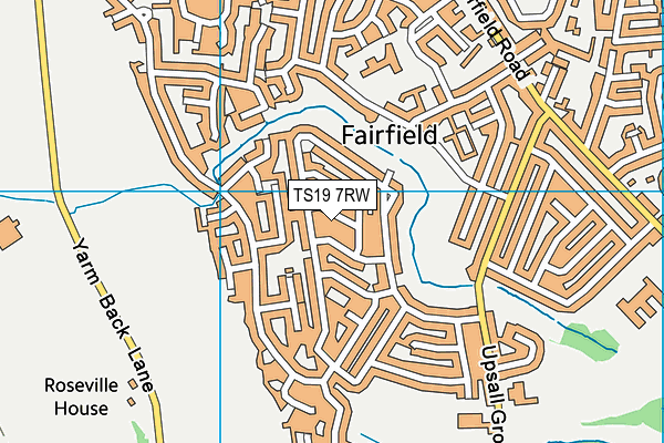 TS19 7RW map - OS VectorMap District (Ordnance Survey) TS19 7RW map - OS VectorMap District (Ordnance Survey)