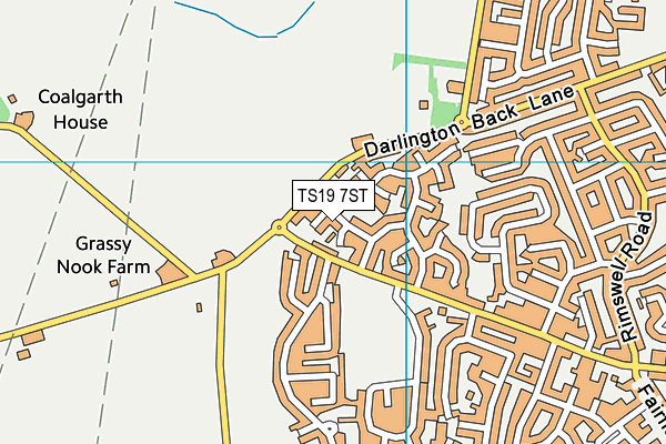 TS19 7ST map - OS VectorMap District (Ordnance Survey) TS19 7ST map - OS VectorMap District (Ordnance Survey)