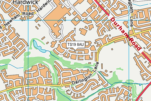 TS19 8AU map - OS VectorMap District (Ordnance Survey) TS19 8AU map - OS VectorMap District (Ordnance Survey)