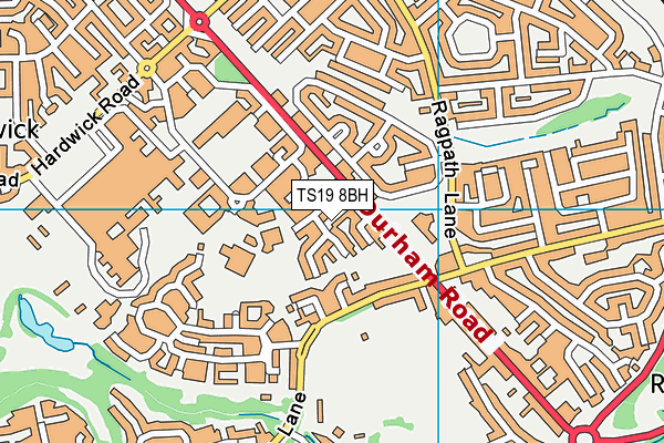 TS19 8BH map - OS VectorMap District (Ordnance Survey) TS19 8BH map - OS VectorMap District (Ordnance Survey)
