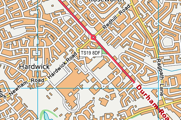 TS19 8DF map - OS VectorMap District (Ordnance Survey) TS19 8DF map - OS VectorMap District (Ordnance Survey)