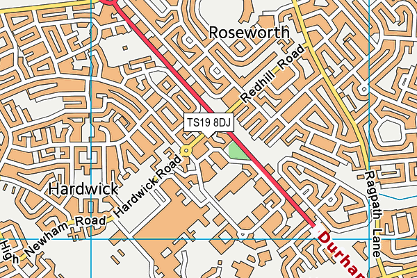 TS19 8DJ map - OS VectorMap District (Ordnance Survey) TS19 8DJ map - OS VectorMap District (Ordnance Survey)