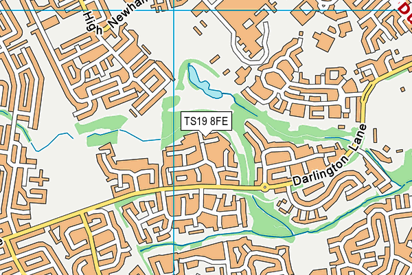 TS19 8FE map - OS VectorMap District (Ordnance Survey) TS19 8FE map - OS VectorMap District (Ordnance Survey)