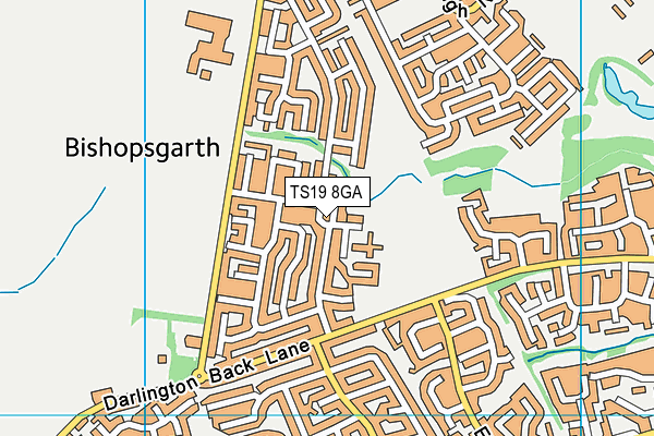 TS19 8GA map - OS VectorMap District (Ordnance Survey) TS19 8GA map - OS VectorMap District (Ordnance Survey)