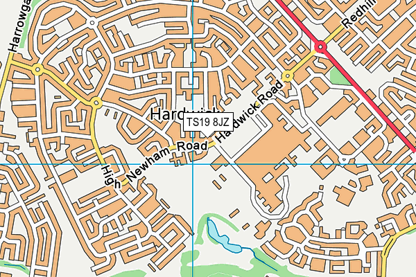 TS19 8JZ map - OS VectorMap District (Ordnance Survey) TS19 8JZ map - OS VectorMap District (Ordnance Survey)