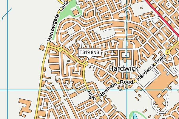 TS19 8NS map - OS VectorMap District (Ordnance Survey) TS19 8NS map - OS VectorMap District (Ordnance Survey)
