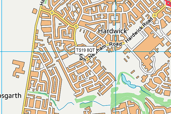 TS19 8QT map - OS VectorMap District (Ordnance Survey) TS19 8QT map - OS VectorMap District (Ordnance Survey)