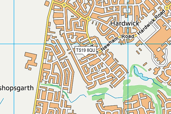 TS19 8QU map - OS VectorMap District (Ordnance Survey) TS19 8QU map - OS VectorMap District (Ordnance Survey)