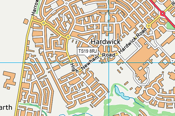 TS19 8RJ map - OS VectorMap District (Ordnance Survey) TS19 8RJ map - OS VectorMap District (Ordnance Survey)