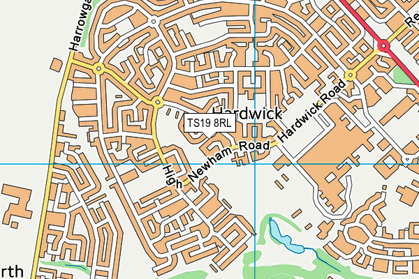 TS19 8RL map - OS VectorMap District (Ordnance Survey) TS19 8RL map - OS VectorMap District (Ordnance Survey)