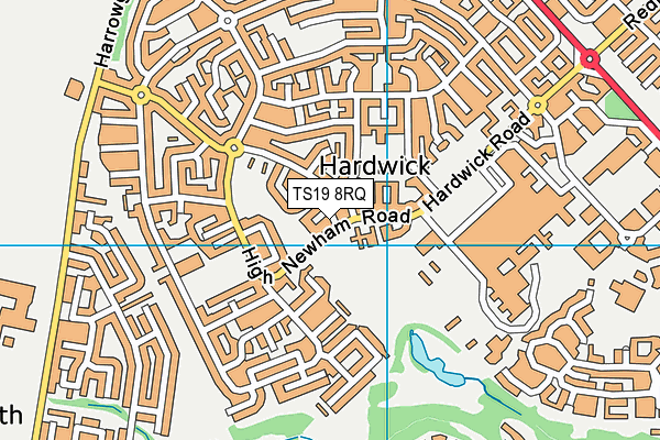 TS19 8RQ map - OS VectorMap District (Ordnance Survey) TS19 8RQ map - OS VectorMap District (Ordnance Survey)