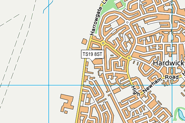 TS19 8ST map - OS VectorMap District (Ordnance Survey) TS19 8ST map - OS VectorMap District (Ordnance Survey)