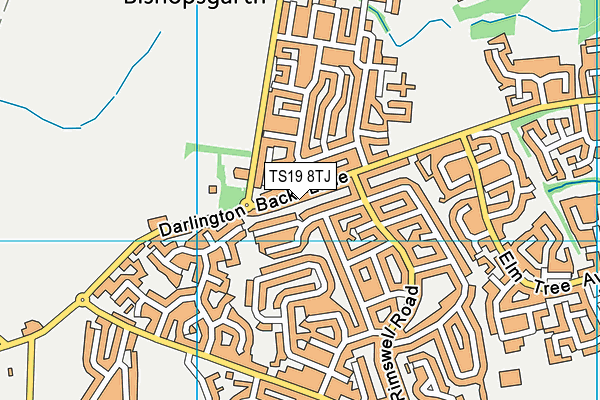 TS19 8TJ map - OS VectorMap District (Ordnance Survey) TS19 8TJ map - OS VectorMap District (Ordnance Survey)