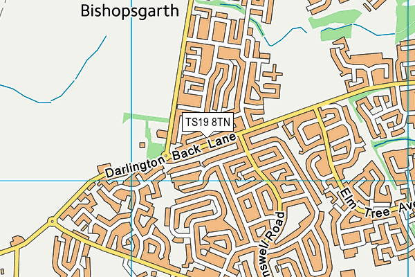 TS19 8TN map - OS VectorMap District (Ordnance Survey) TS19 8TN map - OS VectorMap District (Ordnance Survey)
