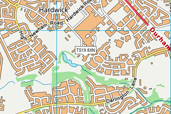 TS19 8XN map - OS VectorMap District (Ordnance Survey) TS19 8XN map - OS VectorMap District (Ordnance Survey)