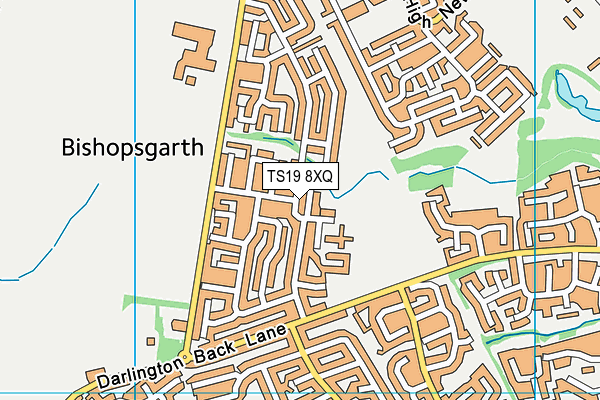 TS19 8XQ map - OS VectorMap District (Ordnance Survey) TS19 8XQ map - OS VectorMap District (Ordnance Survey)