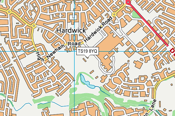 TS19 8YQ map - OS VectorMap District (Ordnance Survey) TS19 8YQ map - OS VectorMap District (Ordnance Survey)