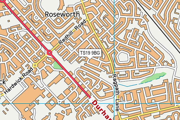 TS19 9BG map - OS VectorMap District (Ordnance Survey) TS19 9BG map - OS VectorMap District (Ordnance Survey)