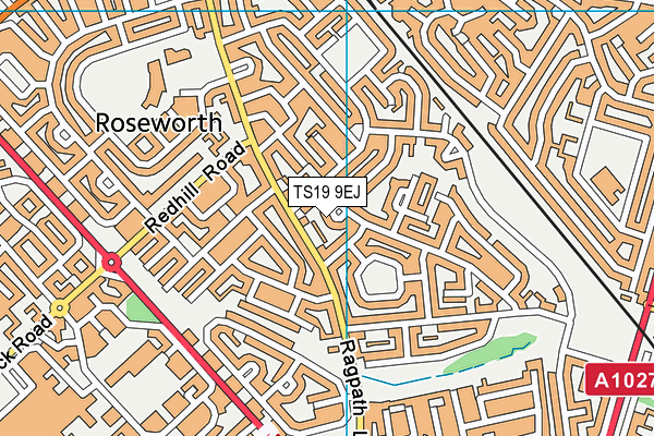 TS19 9EJ map - OS VectorMap District (Ordnance Survey) TS19 9EJ map - OS VectorMap District (Ordnance Survey)