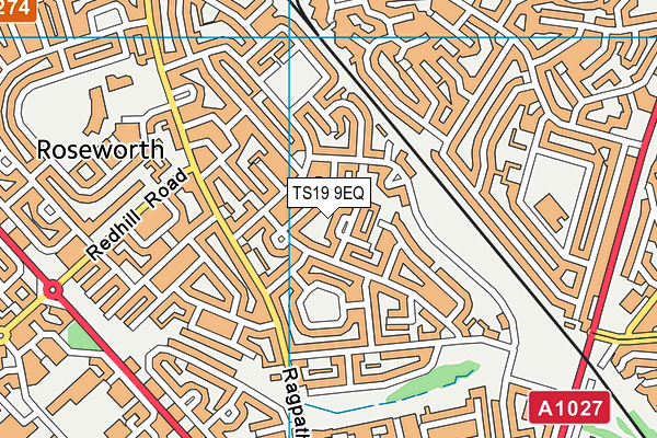 TS19 9EQ map - OS VectorMap District (Ordnance Survey) TS19 9EQ map - OS VectorMap District (Ordnance Survey)