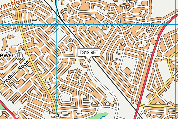 TS19 9ET map - OS VectorMap District (Ordnance Survey) TS19 9ET map - OS VectorMap District (Ordnance Survey)