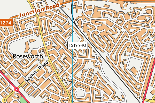 TS19 9HQ map - OS VectorMap District (Ordnance Survey) TS19 9HQ map - OS VectorMap District (Ordnance Survey)