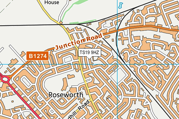 TS19 9HZ map - OS VectorMap District (Ordnance Survey) TS19 9HZ map - OS VectorMap District (Ordnance Survey)