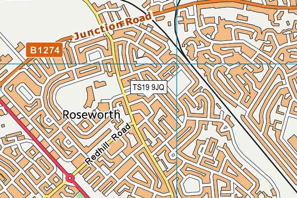 TS19 9JQ map - OS VectorMap District (Ordnance Survey) TS19 9JQ map - OS VectorMap District (Ordnance Survey)