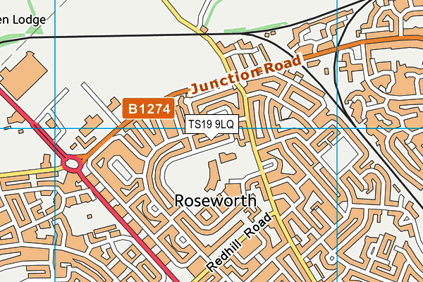 TS19 9LQ map - OS VectorMap District (Ordnance Survey) TS19 9LQ map - OS VectorMap District (Ordnance Survey)
