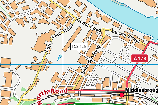 TS2 1LN map - OS VectorMap District (Ordnance Survey) TS2 1LN map - OS VectorMap District (Ordnance Survey)