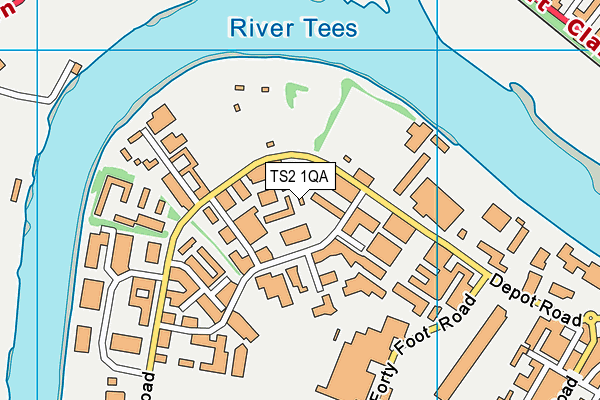 TS2 1QA map - OS VectorMap District (Ordnance Survey) TS2 1QA map - OS VectorMap District (Ordnance Survey)
