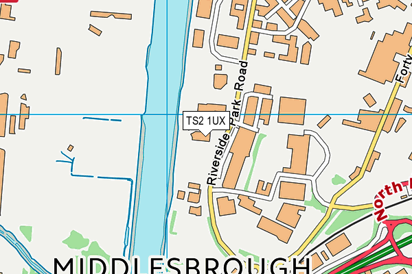 TS2 1UX map - OS VectorMap District (Ordnance Survey) TS2 1UX map - OS VectorMap District (Ordnance Survey)
