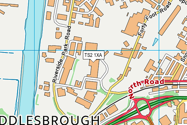 TS2 1XA map - OS VectorMap District (Ordnance Survey) TS2 1XA map - OS VectorMap District (Ordnance Survey)