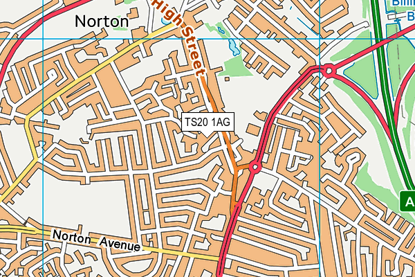 TS20 1AG map - OS VectorMap District (Ordnance Survey) TS20 1AG map - OS VectorMap District (Ordnance Survey)