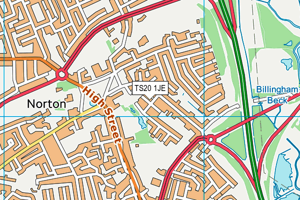 TS20 1JE map - OS VectorMap District (Ordnance Survey) TS20 1JE map - OS VectorMap District (Ordnance Survey)