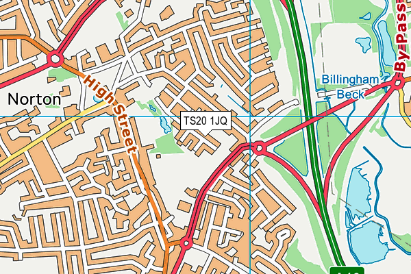 TS20 1JQ map - OS VectorMap District (Ordnance Survey) TS20 1JQ map - OS VectorMap District (Ordnance Survey)