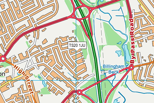 TS20 1JU map - OS VectorMap District (Ordnance Survey) TS20 1JU map - OS VectorMap District (Ordnance Survey)