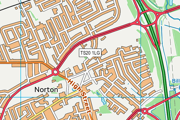 TS20 1LG map - OS VectorMap District (Ordnance Survey) TS20 1LG map - OS VectorMap District (Ordnance Survey)